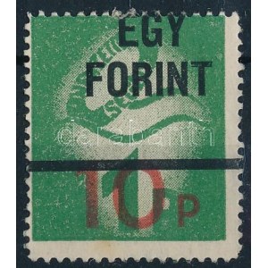 Nemzeti Segély 1p segélybélyeg 10P majd 1Ft felülnyomással