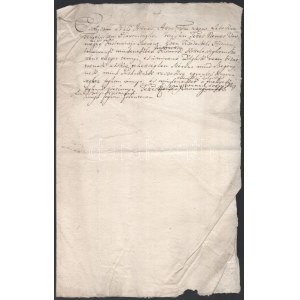 Kb 18. század. Vármegyei tizedes hivatali esküje.
