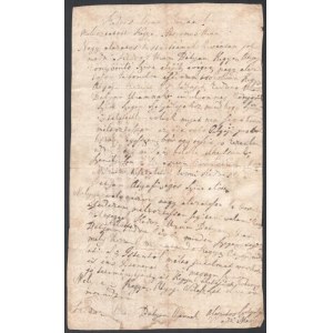 1825. aug 18. Hely nélkül, vélhetően Erdély területén, Magyar nyelvű levél Sarmasági Istvánnak húgától, Maristól...