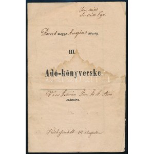1852 Borsod megye Szentpéter község adókönyvecske