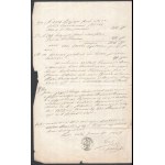 1857 Tokaji szőlő felbecsüléséről szóló jegyzőköny 30kr szignettával