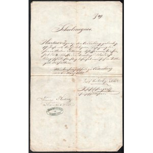 1860 Sopron (Oedenburg), iskolai bizonyítvány (Schulzeugnis) Hartner Ignác részére, német nyelven, aláírásokkal ...