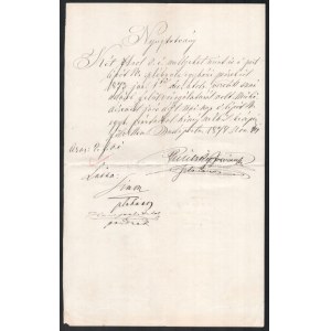 1874, 1884 3 db nyugta