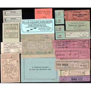 cca 1910-1940 Vegyes utazási és vásári jegy tétel
