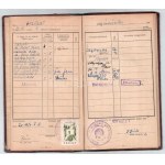 1953 Budapesti Műszaki Egyetem vegyészmérnöki kar fényképes leckekönyve Holló Judit részére, sok bejegyzéssel...