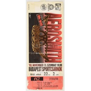 1993 Aerosmith koncertjegy. Ragasztva