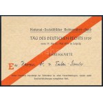 1939 Dr. Hans Frank birodalmi miniszter meghívója a Tag des Deutschen Rechts c. rendezvényre Fülei Szántó Endre (1890...