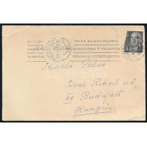 Kubala László (1927-2002) csehszlovák, a magyar és a spanyol válogatott játékosának autográf címzése borítékon ...