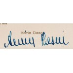 Xenia Desni (1894-1954) ukrán színésznő aláírása az őt ábrázoló képeslapon