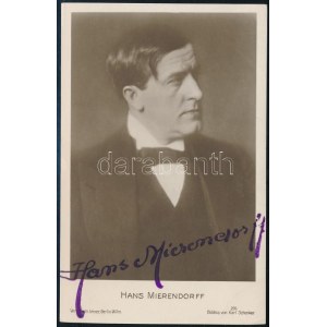 Hans Mierendorf (1885-1955) német színész aláírt fotólap ...