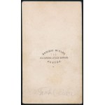 cca 1860-1870 báró Tunkel Luca (?) egészalakos portréja, vizitkártya Barabás Miklós pesti műterméből...