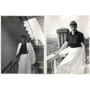 Balla Zsófia (1949-) erdélyi születésű magyar költő, újságíróról készült portrék, 6 db fotó, ázásnyomokkal, foltokkal...