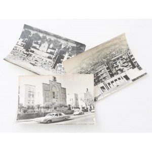 cca 1970-1975 Damaszkusz, Szíria, 5 db sajtófotó, a hátoldalon feliratozva, vegyes állapotban...