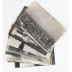 cca 1930-1940 Olaszország, 30 db nagyméretű fotó, Róma, Velence, Pisa, Genova, stb.; többségük a hátoldalon feliratozva...