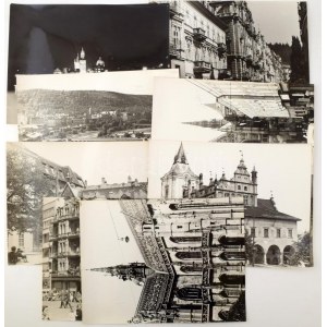 cca 1950 Karlsbad, Karlovy Vary 9 db nagy méretű fotó 42x32 cm