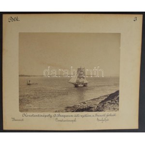 cca 19000 Konstantinápoly Galata híd / Boszporusz a Sezail fokról Sébah &amp...