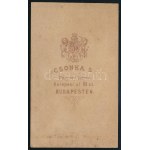 cca 1875 Elegáns úr portréja, vizitkártya Csonka Simon budapesti műterméből...