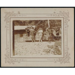 cca 1900 Aknaszlatina, Akna Slatina, Slatinské Doly, Szolotvino, Solotvyno (Máramaros, UA,); Bányászok Fotó 12x9 cm...