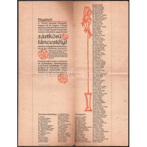 1914 Budai izr nőegylet meghívó táncestélyre