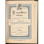 1905 Trauer-Album dem Andenken meines teueren Vaters. Fotó nélkül. Ezüstözött vászon-kötés, kijáró lapokkal...