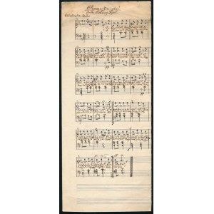 cca 1925 Csillag Lipót (1879-1965) az Országos Izraelita Tanítóképző kántorképzőjének tanára által kézzel írt Chanuka...