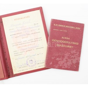 1965 Aranyoklevél. A Szegedi Tanárképző Főiskola díszoklevele tanár részére. ...