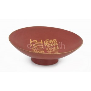 1904-1905, Orosz-japán háború, Japán lakkozott katonai szakés csésze, minimális kopással, d...