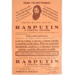 cca 1920 Raszputin a fekete muzsik című film ismertetője és plakátja egyben, ragasztott...