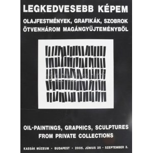 2005 Kassák Múzeum - Legkedvesebb Képem című kiállítás plakát, papír, hajtásnyomokkal, felületi kopásnyomokkal...