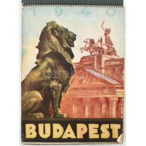 1940 Budapest, képes idegenforgalmi naptár, olasz nyelvű, kiadja Budapest Székesfőváros Idegenforgalmi Hivatala...