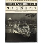 1940 Budapest, képes idegenforgalmi naptár, olasz nyelvű, kiadja Budapest Székesfőváros Idegenforgalmi Hivatala...