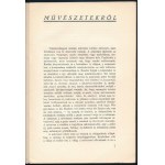 Gerő Ödön: Művészetekről. Bp., 1936. Szerzői. Kiadói papírborítóval. 11 p.