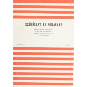 Katona József (szerk.): Szőlészet és borászat. Szőlészeti és Borászati Kutató Intézet közleményei. Vol. I. Bp., 1976...