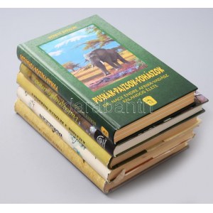 5 darab vadászattal kapcsolatos könyv. Fekete István: Ballagó idő. Vadászlesen. Molnár Gábor...