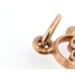 Arany (Au) 14K kulcs medál, jelzett, 3,5×1,5 cm, nettó: 1,9 g