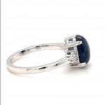 RING AUS 14K WEISSGOLD 2,12 GR MIT SAPHIR - 3,00 CT E DIAMANTEN - RNG40202