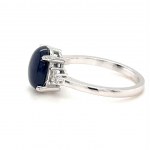 RING AUS 14K WEISSGOLD 2,12 GR MIT SAPHIR - 3,00 CT E DIAMANTEN - RNG40202