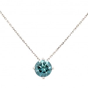 GOLD CHOKER NECKLACE WITH BLUE DIAMOND - PND20409