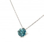 GOLD CHOKER NECKLACE WITH BLUE DIAMOND - PND20409