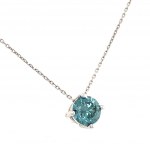GOLD CHOKER NECKLACE WITH BLUE DIAMOND - PND20409