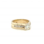 YELLOW GOLD RING - 5.51 GR WITH DIAMONDS - DH-R433