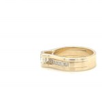 YELLOW GOLD RING - 5.51 GR WITH DIAMONDS - DH-R433
