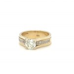 YELLOW GOLD RING - 5.51 GR WITH DIAMONDS - DH-R433