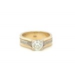 YELLOW GOLD RING - 5.51 GR WITH DIAMONDS - DH-R433