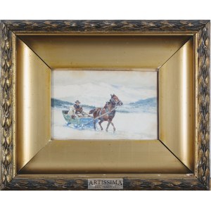 Adam Setkowicz (1875-1945), Highlander in a sleigh