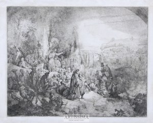 Jan Piotr Norblin de la Gourdaine (Misy-Faut-Yonne 1745 - Paryż 1830), Kazanie Św. Jana Chrzciciela według Rembrandta, 1808