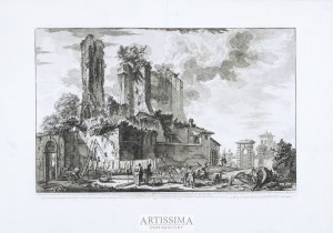  Giovanni Battista Piranesi (1720–1778), Veduta dell'avanzo del Castello...dell'Acqua Giulia, edycja rzymska 