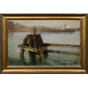 Soter JAXA-MAŁACHOWSKI (1867-1952), Port w Gdańsku, 1924
