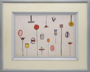 Andrzej WRÓBLEWSKI (1927-1957), Pejzaż / Znaki i sygnały, 1955 - praca dwustronna