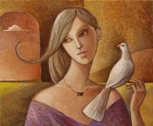 Agnieszka Korczak-Ostrowska, Dziewczyna z gołębiem, 2019